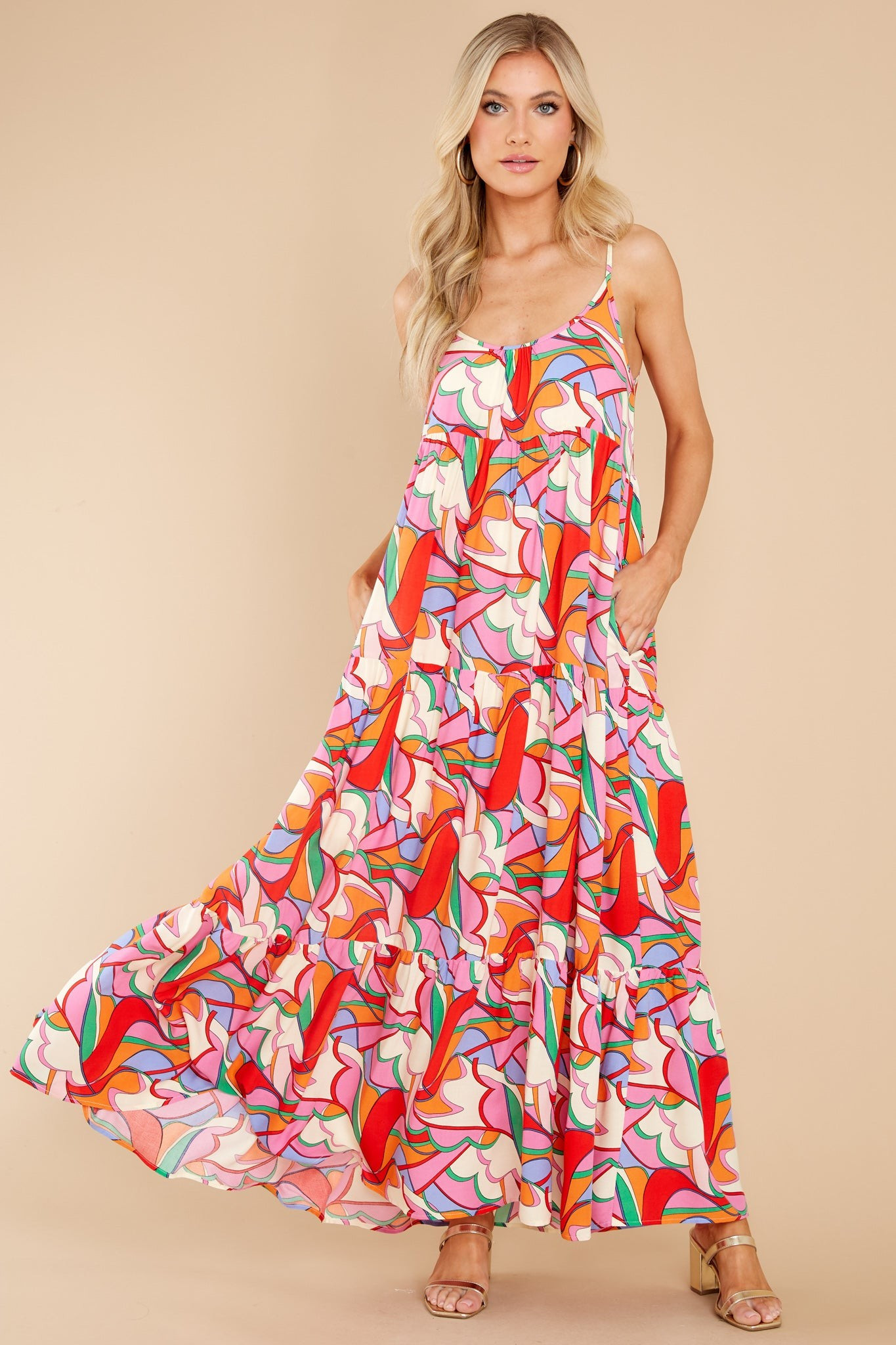 She's The Reason Pink Multi Print Maxi Dress- Vacation Maxi Dress | Red Dress 