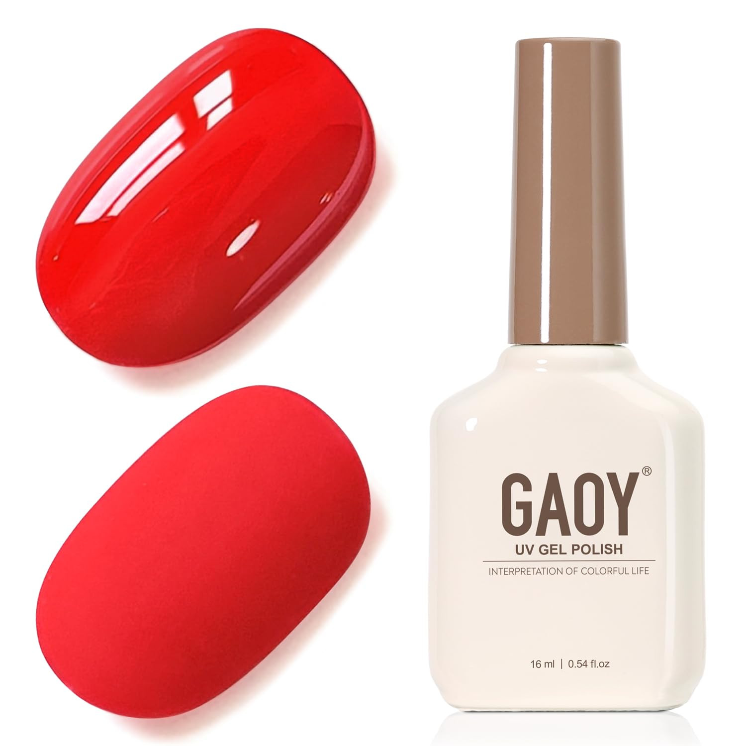 GAOY Red Gel Nail Polish, 16ml Soak Off Gel Polish, UV Light Cure for Nail Art DIY Manicure at Ho... | Amazon (US)