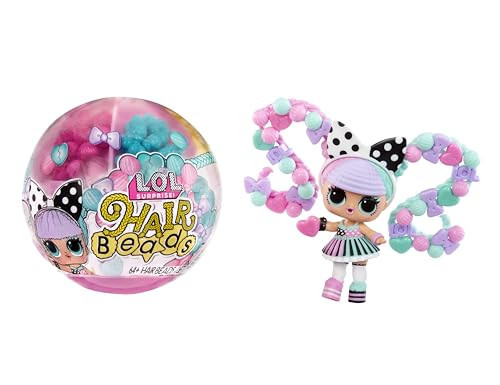 LOL Surprise Hair Beads Tots with 60+ Hair Beads, Collectible Doll, DIY Hairstyles, Hair Beads Doll - Great Gift for Girls Age 3+ | Amazon (US)