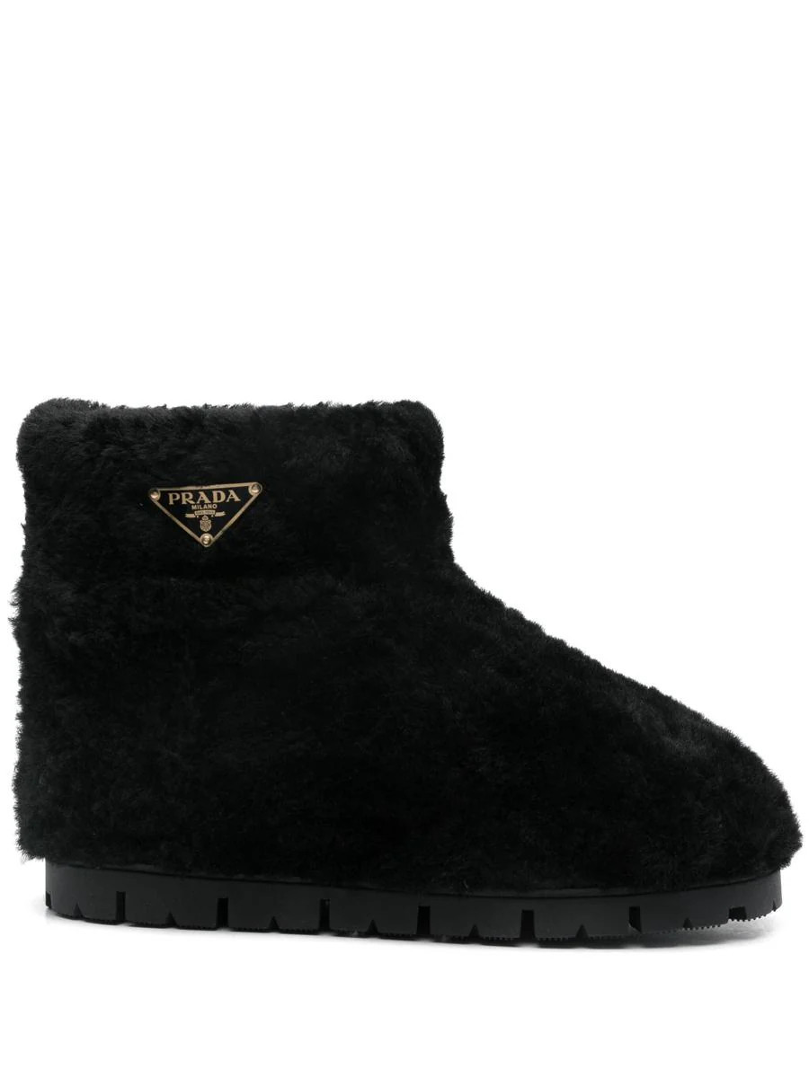 Prada Faux-Shearling Boots | Baltini