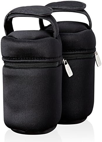 Tommee Tippee Insulated Bottle Bag and Bottle Cooler - Keeps Cold or Warm Bottles - 2 Count , Black | Amazon (US)