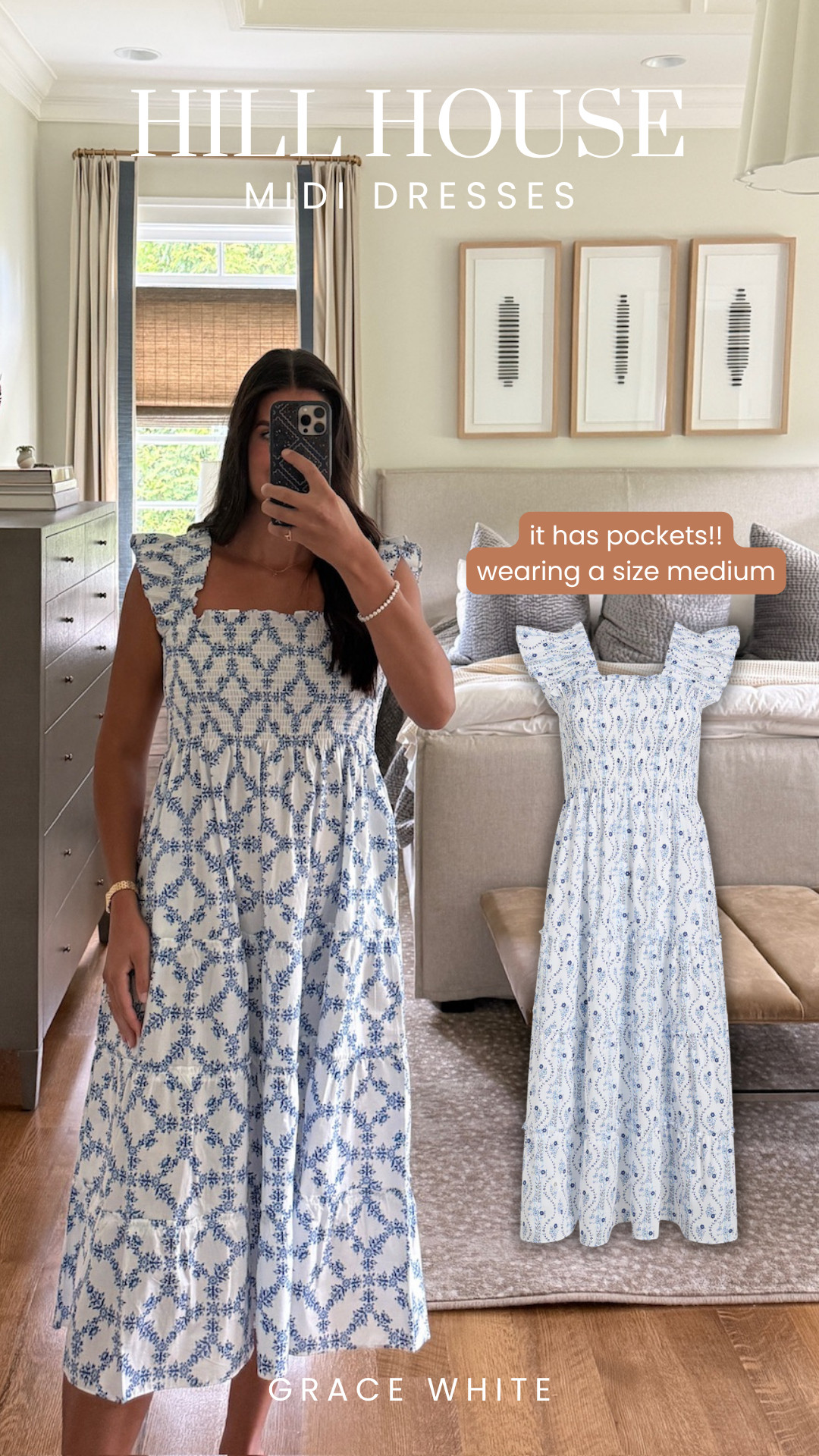 Have this dress in a ton of other prints!

TTS: M

Midi dress, summer dress, wedding guest dress, vacation dress, patterned dress, Grace white 

 #LTKootd #LTKSeasonal #LTKOver40
