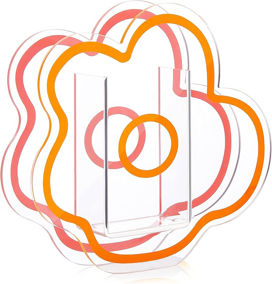 Jetec Acrylic Flower Vase Pink Acrylic Vase Cloud Flower Vase Make up Brush Pen Holder Decorative... | Amazon (US)