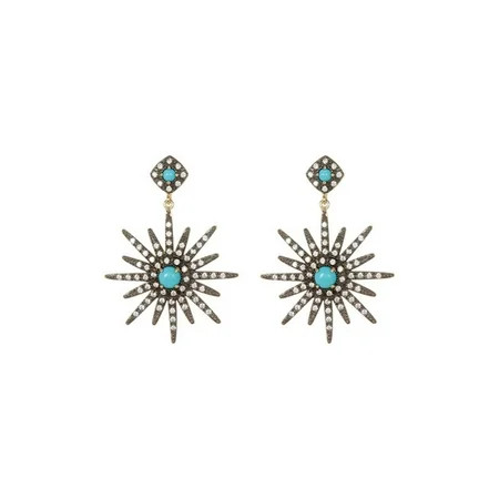 .925 Sterling Silver Starburst Earrings | Walmart (US)