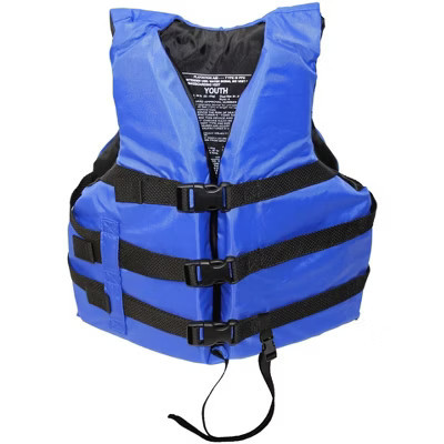 Life jacket paddle vest with Leg Strap; Coast Guard approved Type III PFD flotation device; Jet ski, wakeboard, hardshell kayak life jacket Blue Youth | Target