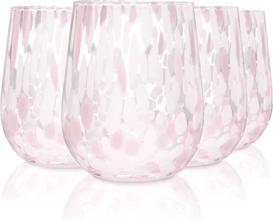 S\u00e4nger Curacao 4-Piece Drinking Glasses Set for 4 People | aus Glas, Wasserglas, Wei\u00df Rosa, elegantes Design, Alltag, Familienessen, B\u00fcro, Outdoor Saftgl\u00e4ser Set 320 ml : Amazon.de: Home & Kitchen | Amazon (DE)