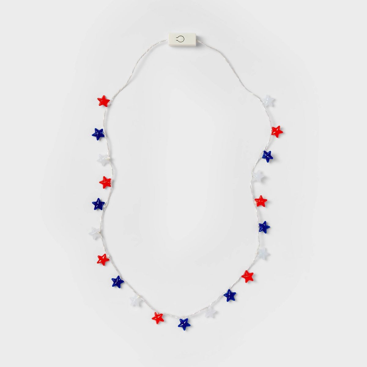 Light-up Necklace Red White & Blue Stars - Sun Squad™ | Target