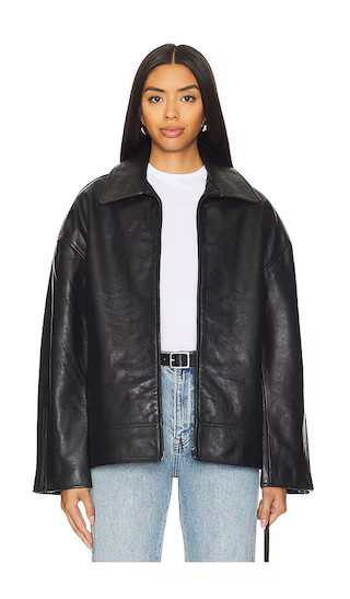 Alek Leather Jacket in Black | Revolve Clothing (Global)