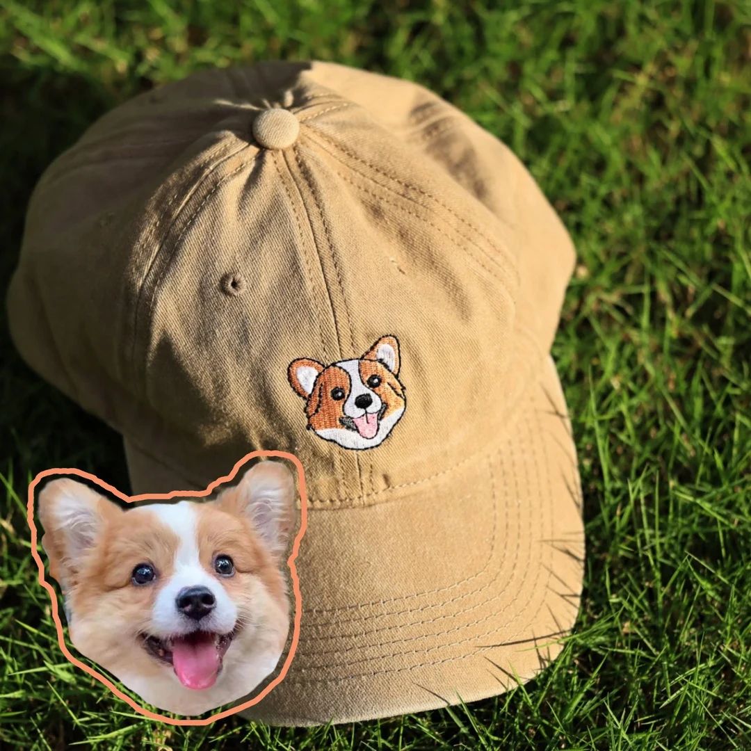 Custom EMBROIDERED Pet Hat Using Pet Photo Personalized Dog - Etsy | Etsy (US)
