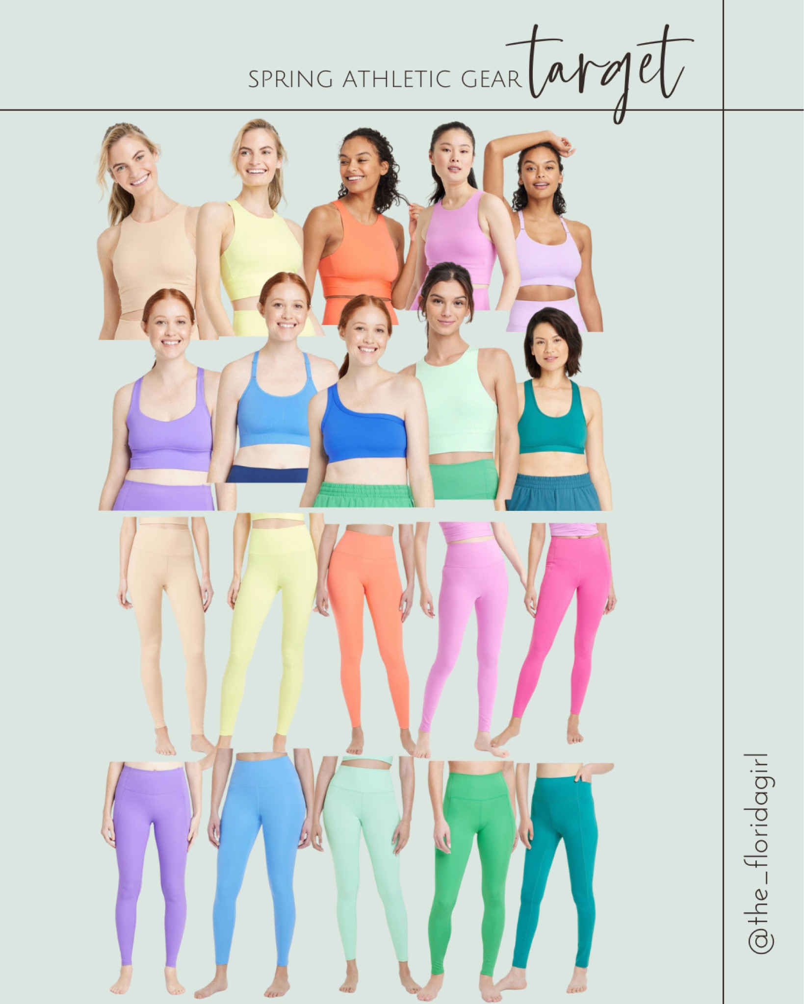 Spring athletic wear #target #targetstyle #athleticwear #workout #workoutgear #workoutclothes #spring #springbreak #fitness #leggings #tops #bottoms #womens #springcolors #springbreak #vibrant #colorful #pink #mint #croptop
#fitnessgear #exercise #exerciseoutfit #targetfinds #newattarget

#LTKFind #LTKSeasonal #LTKworkwear