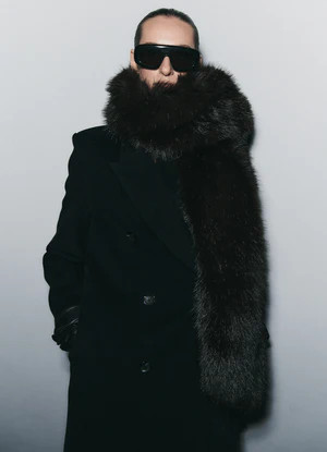 Brown Faux Fur Scarf | DE SAVARY LONDON