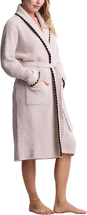Barefoot Dreams Women's CozyChic Blanket Stitch Robe | Amazon (US)