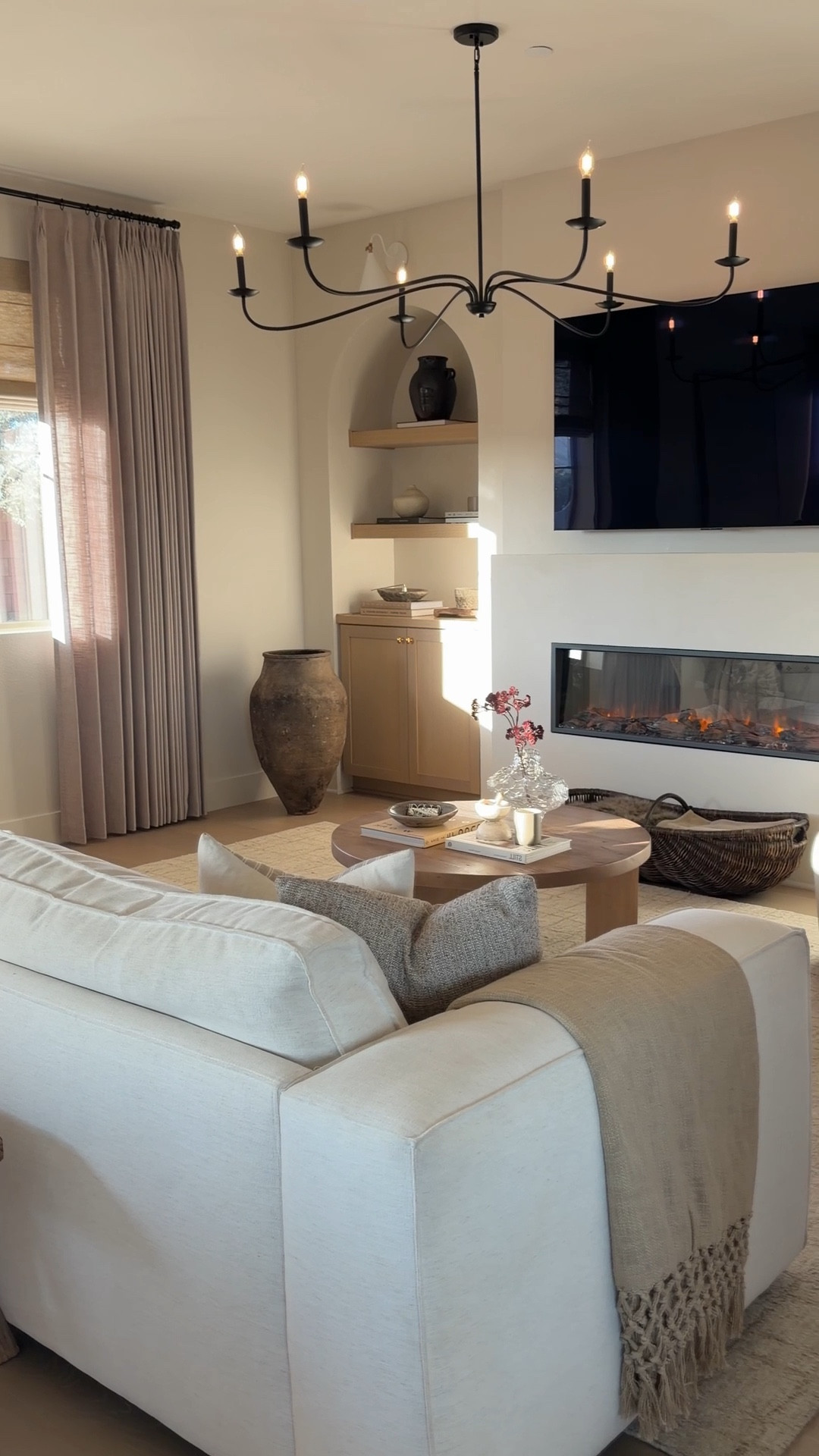 neutral living room design, warm modern living room, organic modern living room, arched built in shelves living room, custom living room built ins, modern plaster fireplace living room, cozy neutral home interior, modern rustic living room decor, california casual living room, designer living room transformation

#LivingRoomInspo #NeutralHome #OrganicModern #HomeTransformation

#LTKHome