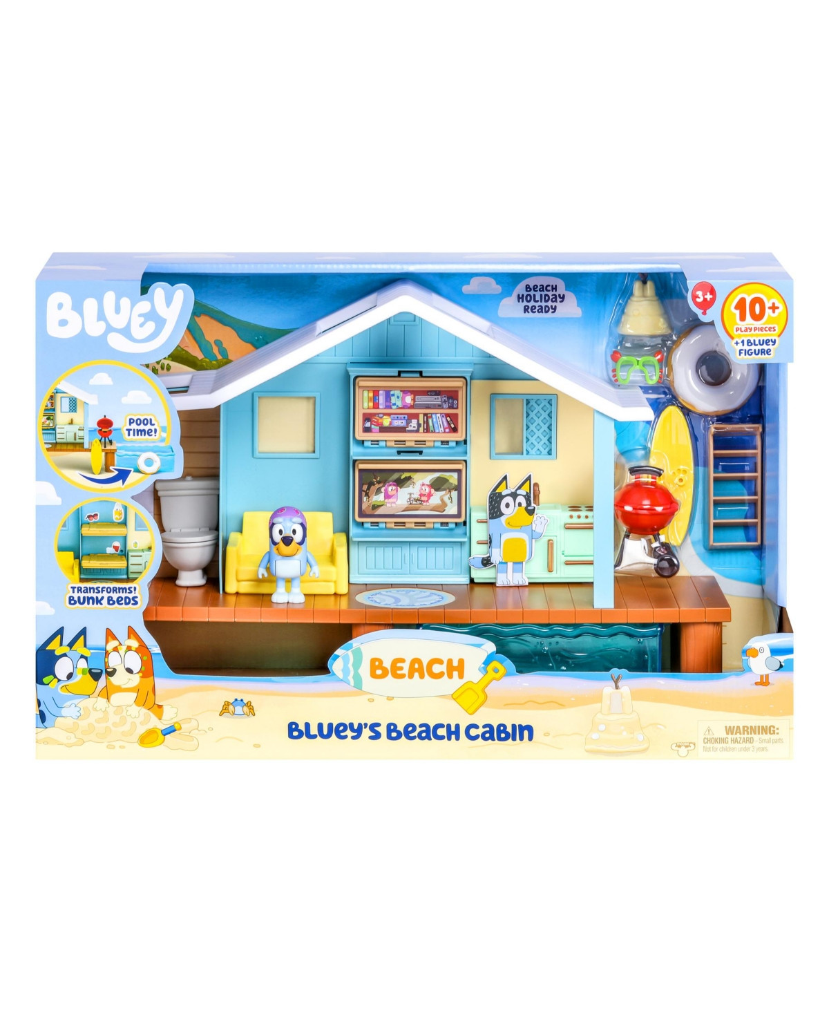 Bluey's Beach Cabin Play Set - Multi Color | Macy's