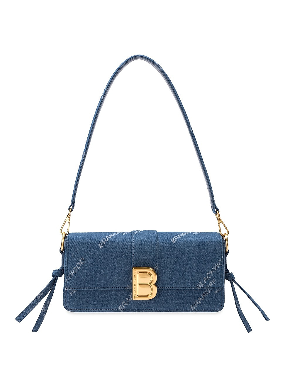 Women's Nia Denim Logo Shoulder Bag - Denim | Saks Fifth Avenue
