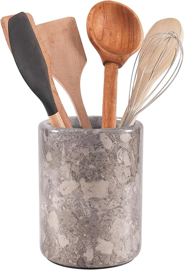 Radicaln Marble Utensil Holder 6.5" Inches Oceanic Handmade Spatula Set for Kitchen Counter, Marb... | Amazon (US)