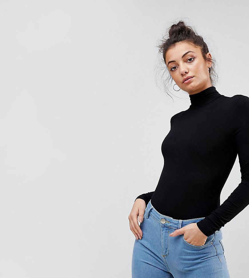 ASOS DESIGN Tall body with long sleeves and turtleneck in black - Black | ASOS US