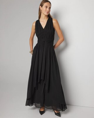 Pleated Maxi Dress | White House Black Market
