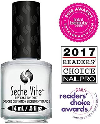 Seche Vite Dry Fast Top Coat for Nail Polish and Manicure (2 pack, 0.5 oz) | Amazon (US)