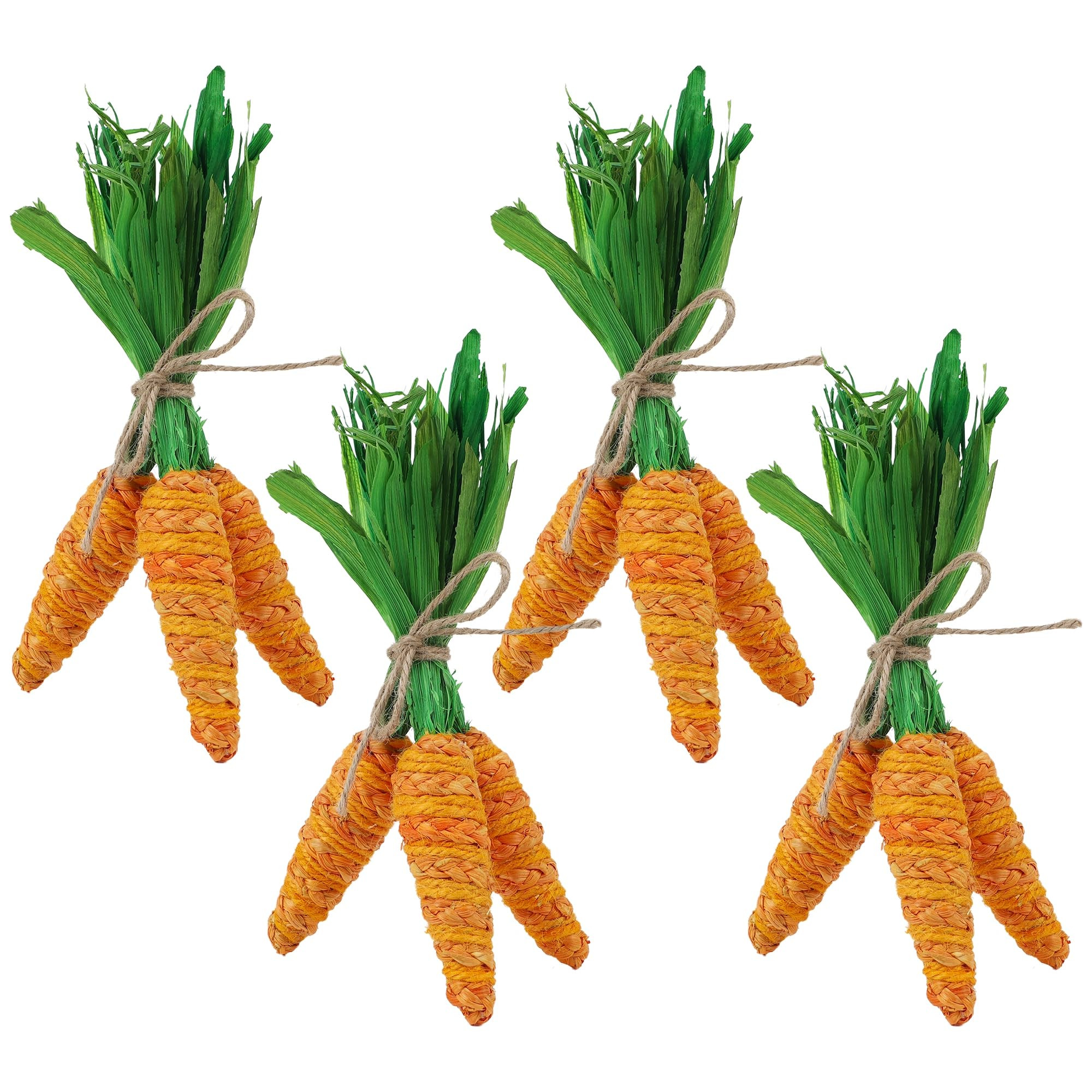 DR.DUDU Easter Decorations 12 Pcs Carrot Ornament, Sisal Jute Fabric Artificial Carrot Decor for ... | Amazon (US)