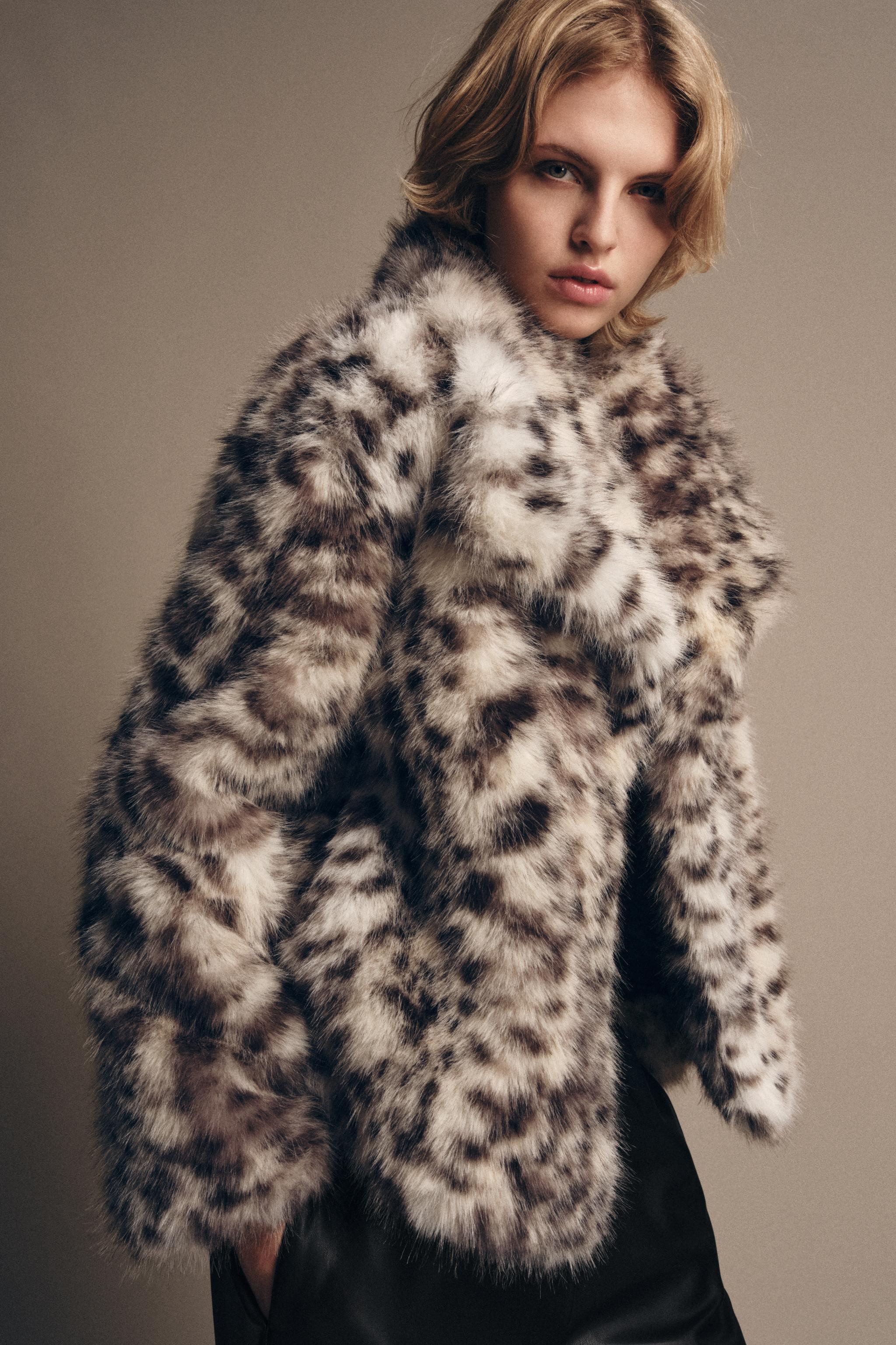 ANIMAL PRINT FAUX FUR JACKET ZW COLLECTION | Zara UK