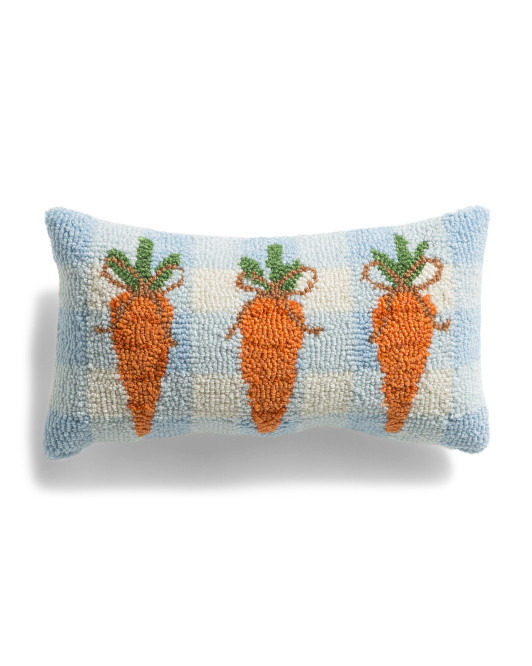 9x16 Hooked Carrots Gingham Pillow | Throw Pillows | Marshalls | Marshalls