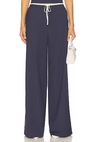 Ashley Pant in Navy & Grey Pinstripe | Revolve Clothing (Global)