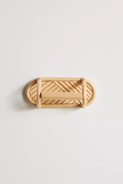 Ria Rattan Toilet Paper Holder | Urban Outfitters (US and RoW)