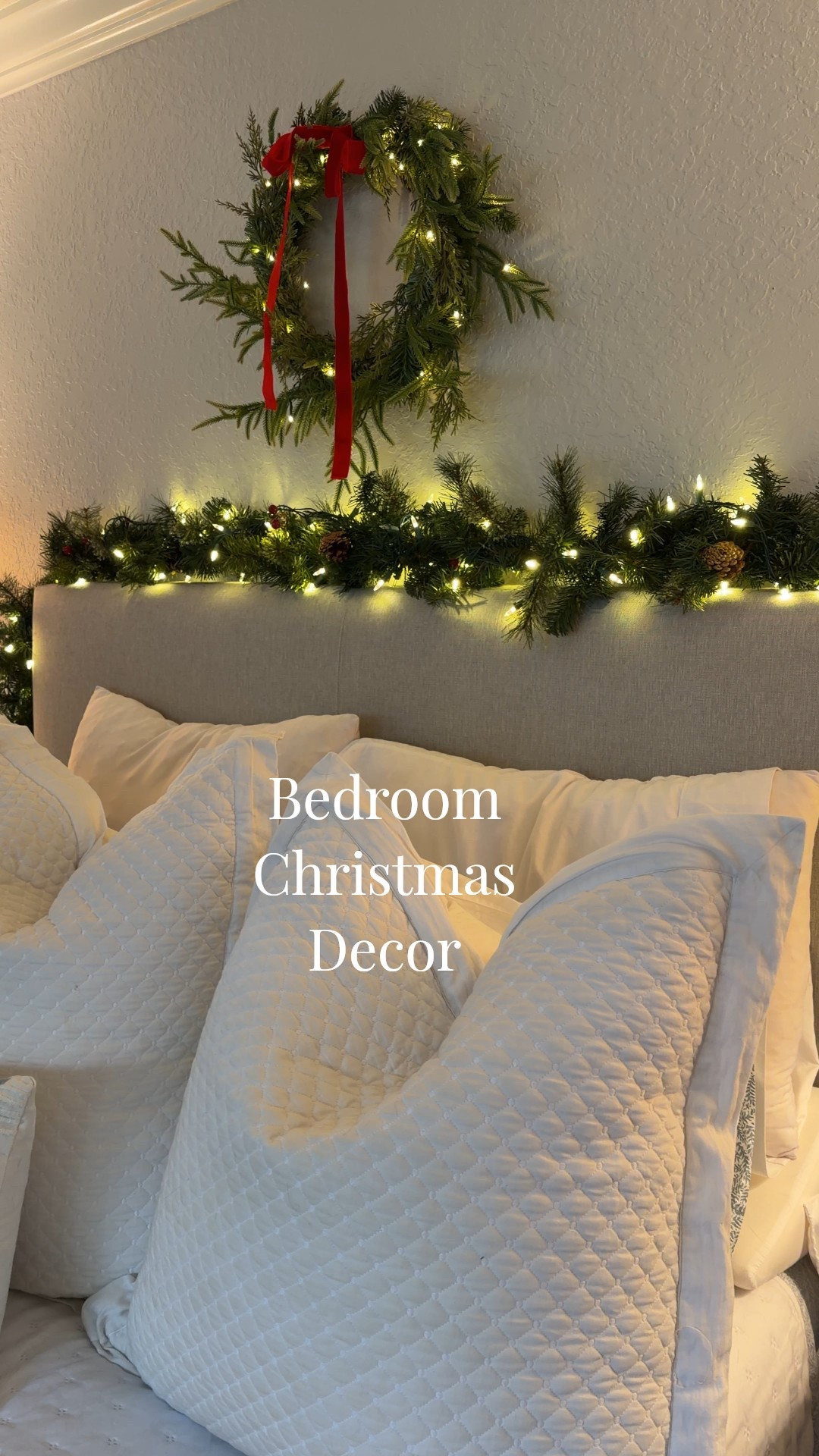 Add some holiday cheer to your bedrooms too with these classic Christmas decor pieces—Christmas wreath, garland, twinkling lights, and Christmas tree 🎄 

#LTKHoliday #LTKHome #LTKSaleAlert