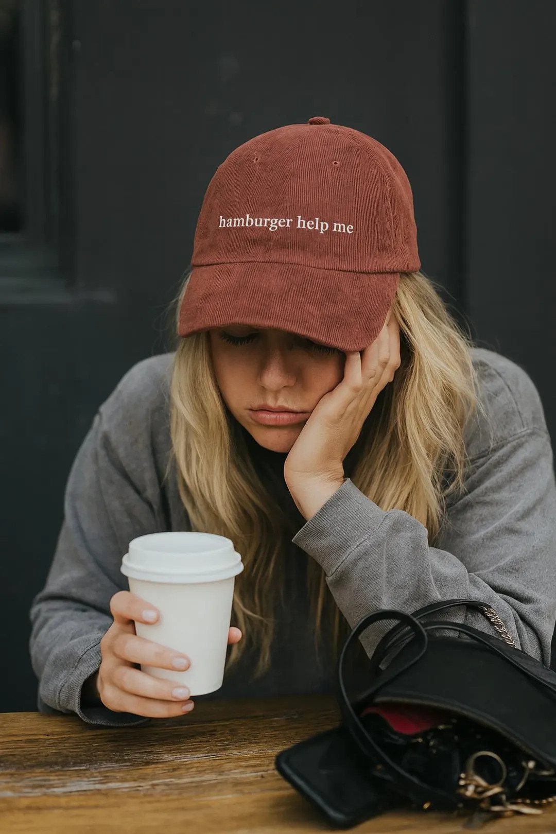 Hamburger Help Me Embroidered Corduroy Hat - Etsy | Etsy (US)