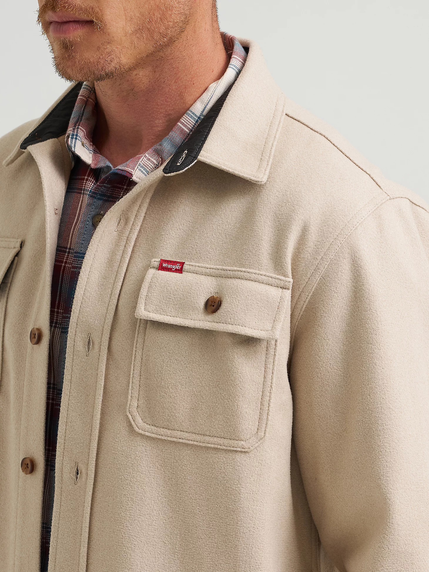 Wrangler® Men's Five Star Premium Brushed Fleece Shirt Jacket | Wrangler