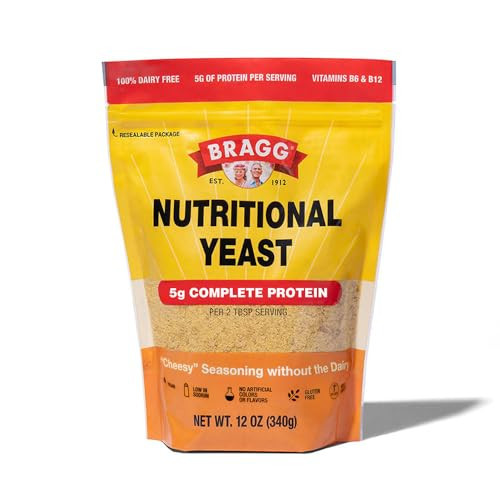 Bragg Premium Nutritional Yeast Seasoning - Vegan, Gluten Free – Good Source of Protein & Vitamins – Nutritious Savory Parmesan Cheese Substitute (Original, 12 Ounce (Pack of 1)) | Amazon (US)