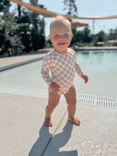 Sweetest little rashguard swimsuit from Ollie's Day/ Alexa Anglin 

#LTKKids #LTKBaby #LTKSwim