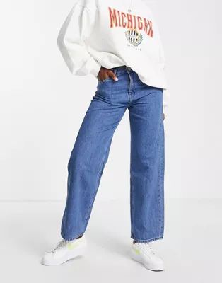 Lee Jeans wide leg jeans in mid stonewash | ASOS | ASOS (Global)