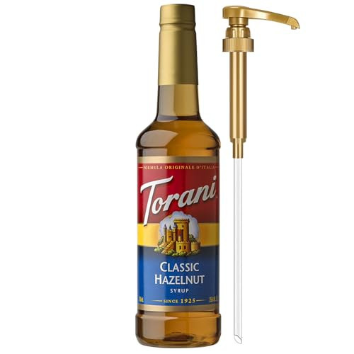 Torani Classic Hazelnut Syrup for Drinks & Desserts, Pump Included, 25.4 Fl Oz | Amazon (US)