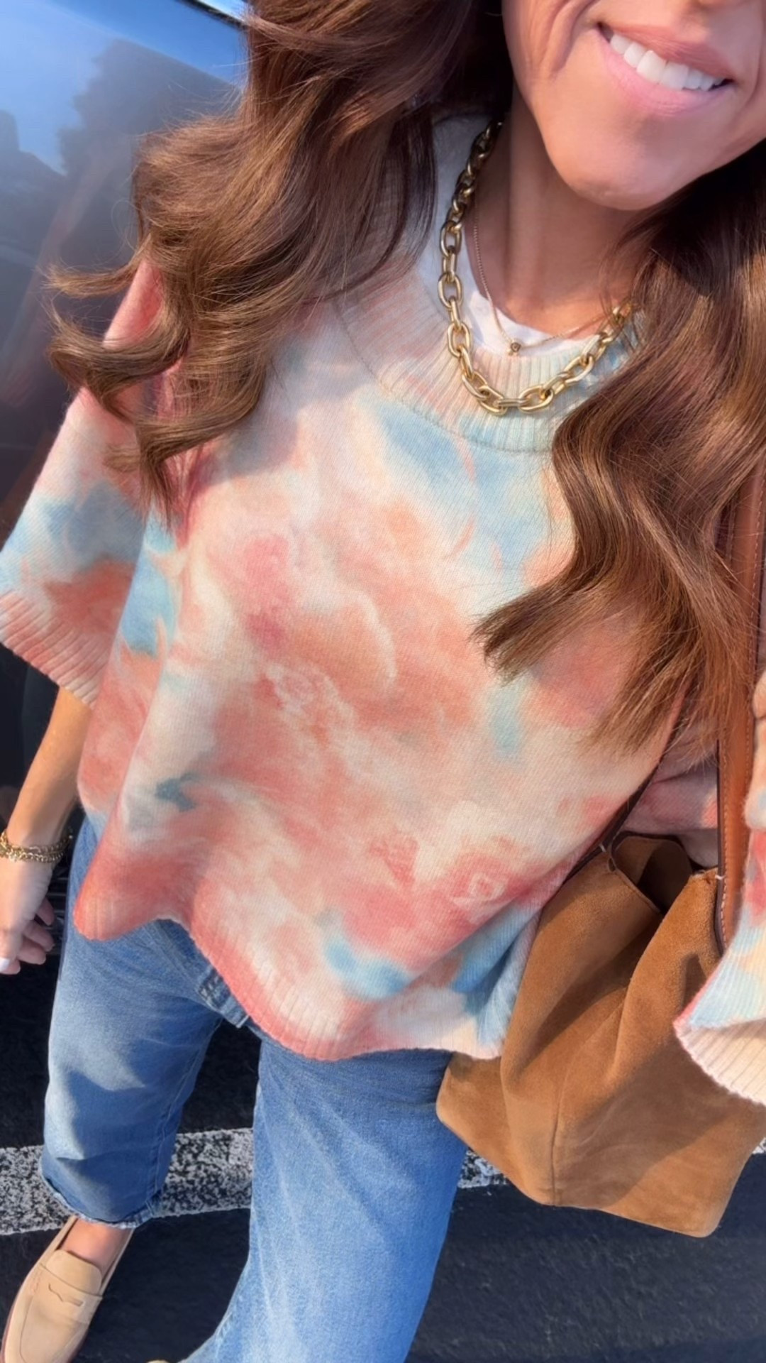 Today’s outfit. What I’m wearing. 
Sweater S. Jeans down 1 size. Loafers TTS. 

#LTKPetite #LTKSeasonal #LTKOver40