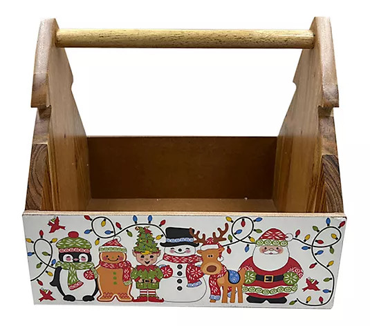 Temp-tations Seasonal Multi-Purpose Wood Caddy - QVC.com | QVC