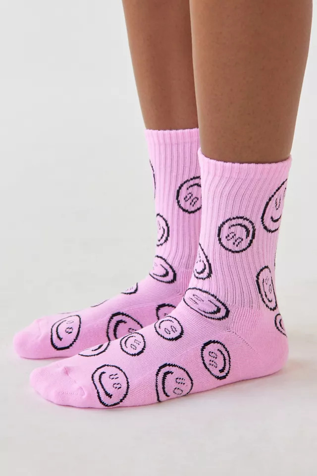 UO Happy Face Crew Sock | Urban Outfitters (US and RoW)