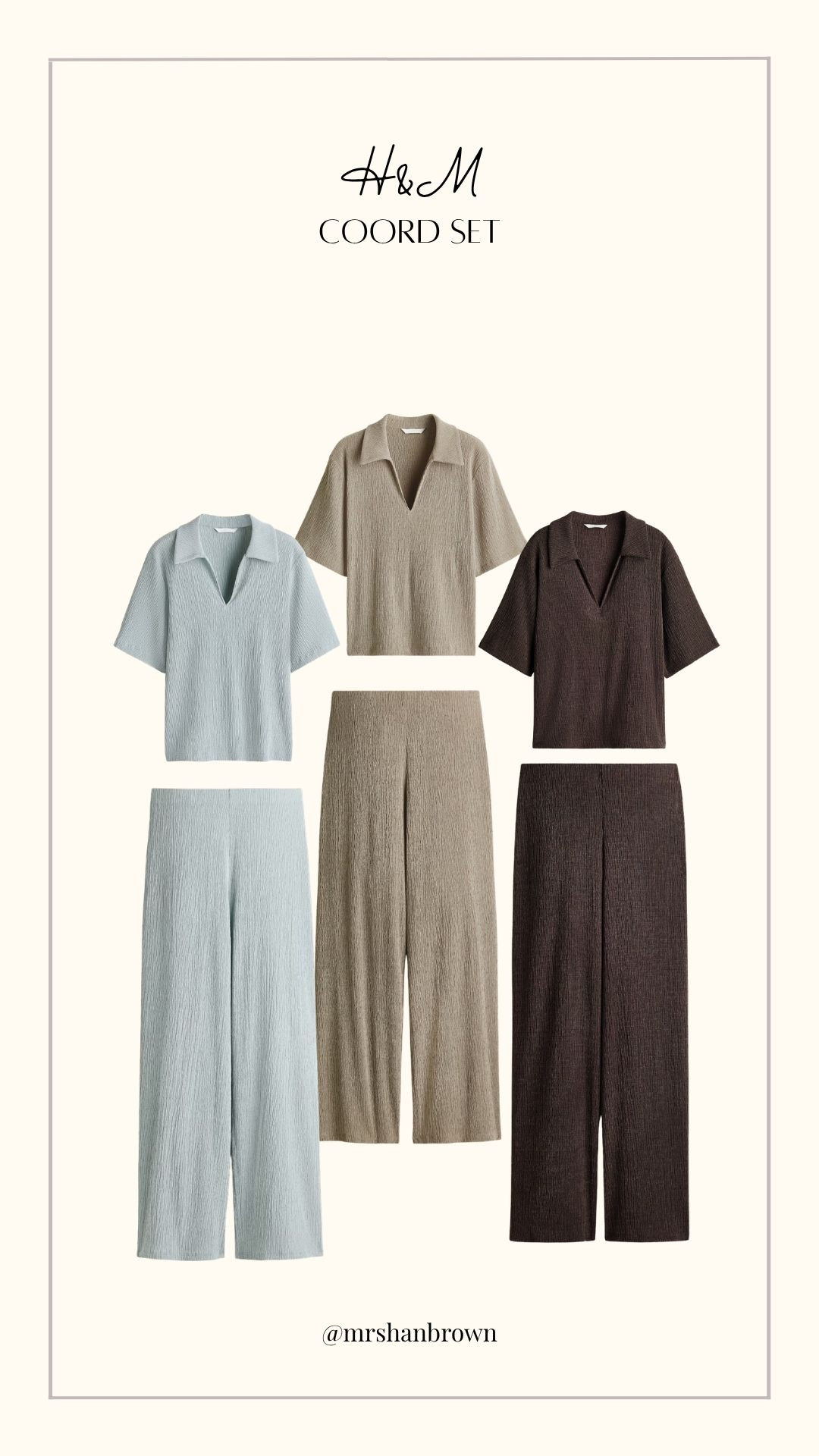 Some insane H&M Coord Sets that are a Spring-Summer Must! 

H&M Coord Set, Matching Set Outfit, Summer Co Ord Style, Neutral Loungewear Set, Wide Leg Trousers Look, Casual Everyday Outfit, Easy Throw On Set, High Street Co Ord, Capsule Wardrobe Basics, Comfortable Travel Outfit  

 #LTKuk #LTKspring #LTKsummer