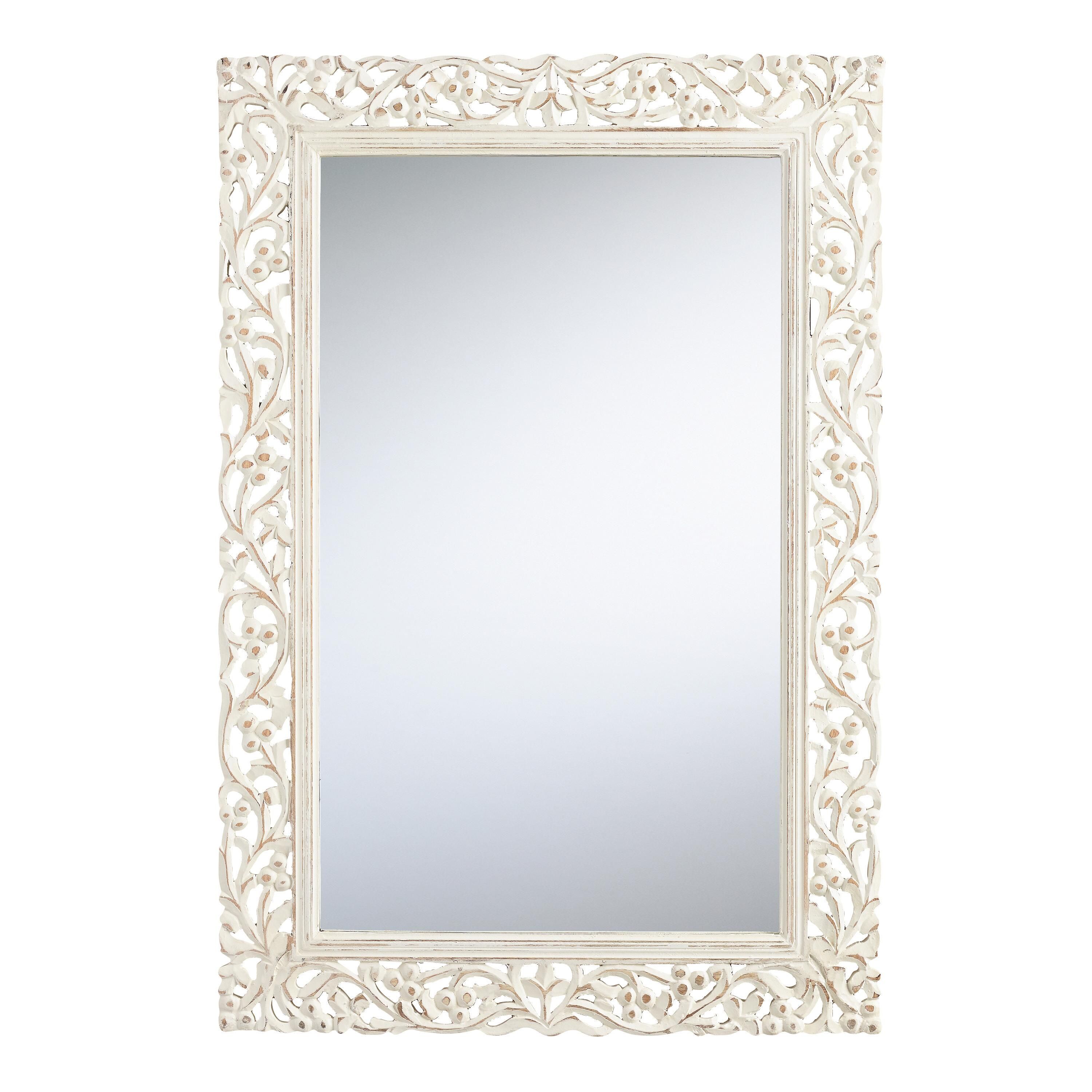 Segovia Whitewashed Mirror | World Market