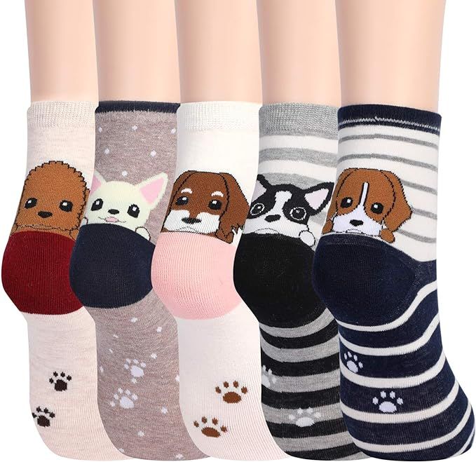 Jeasona Women's Cat Socks Cat Gifts Cute Animal Socks Dog Owl Gifts for Women | Amazon (US)