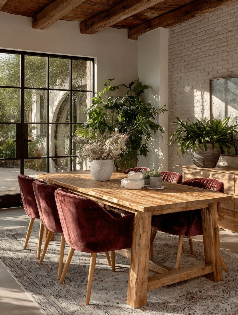 California ease or Tuscany charm?

It’s both.

The natural wood table brings that relaxed, sun-soaked California vibe. The deep rustic velvet chairs? Pure Italian warmth. Together, they create a timeless, global look that feels curated — not copied.

Simple. Elegant. Understated luxury.

And here’s the secret: don’t buy the full dining set pre-made. Mix your table and chairs intentionally. That’s how you create a space that reflects your style, not a showroom.

#DiningRoomDesign #TimelessInteriors #UnderstatedLuxury #ElegantHome 

 #LTKHome