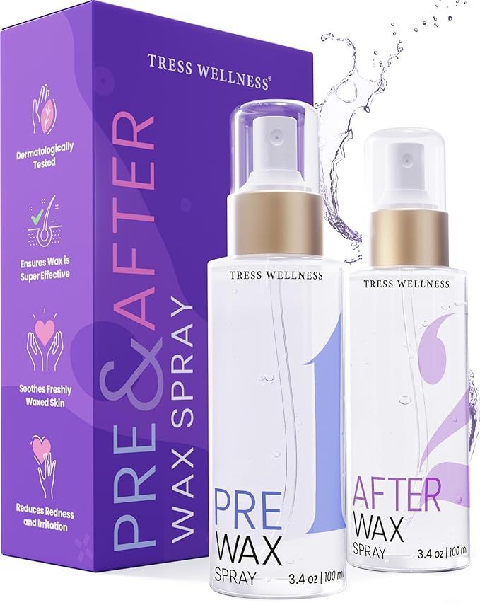 Tress Wellness Pre Wax Cleanser and After Wax Care - Pre Wax Spray and After Wax Spray - After wa... | Amazon (US)