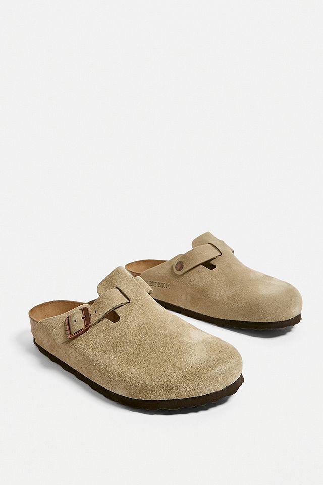 Birkenstock Boston Taupe Suede Clogs | Urban Outfitters (EU)