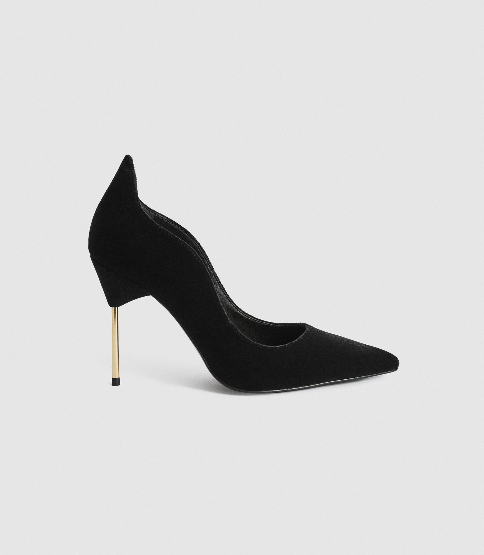 VELVET POINT TOE HEELS | Reiss (UK)