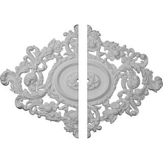 Ekena Millwork 1-1/2 in. x 22-1/2 in. x 30-3/8 in. Polyurethane Katheryn Ceiling Medallion Mouldi... | The Home Depot