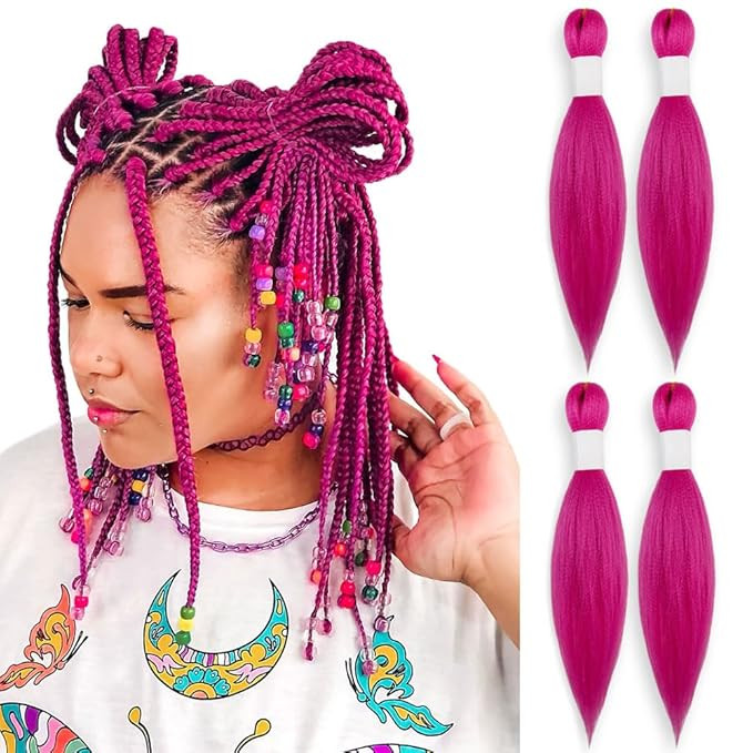 Braiding Hair 12 Inch Pre Stretched Hair Long Straight Crochet Braids Yaki Texture Synthetic Fibe... | Amazon (US)