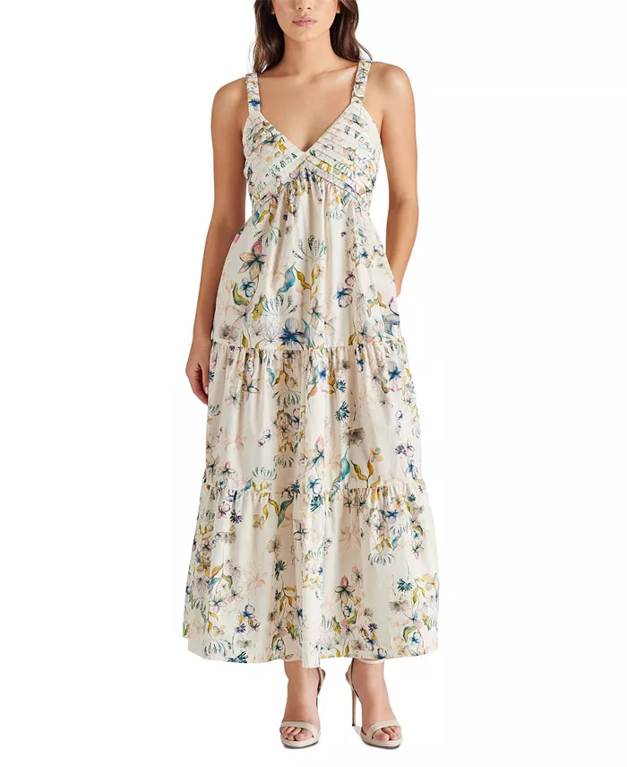 Women's Eliora Floral-Print Tiered Maxi Dress | Macy's
