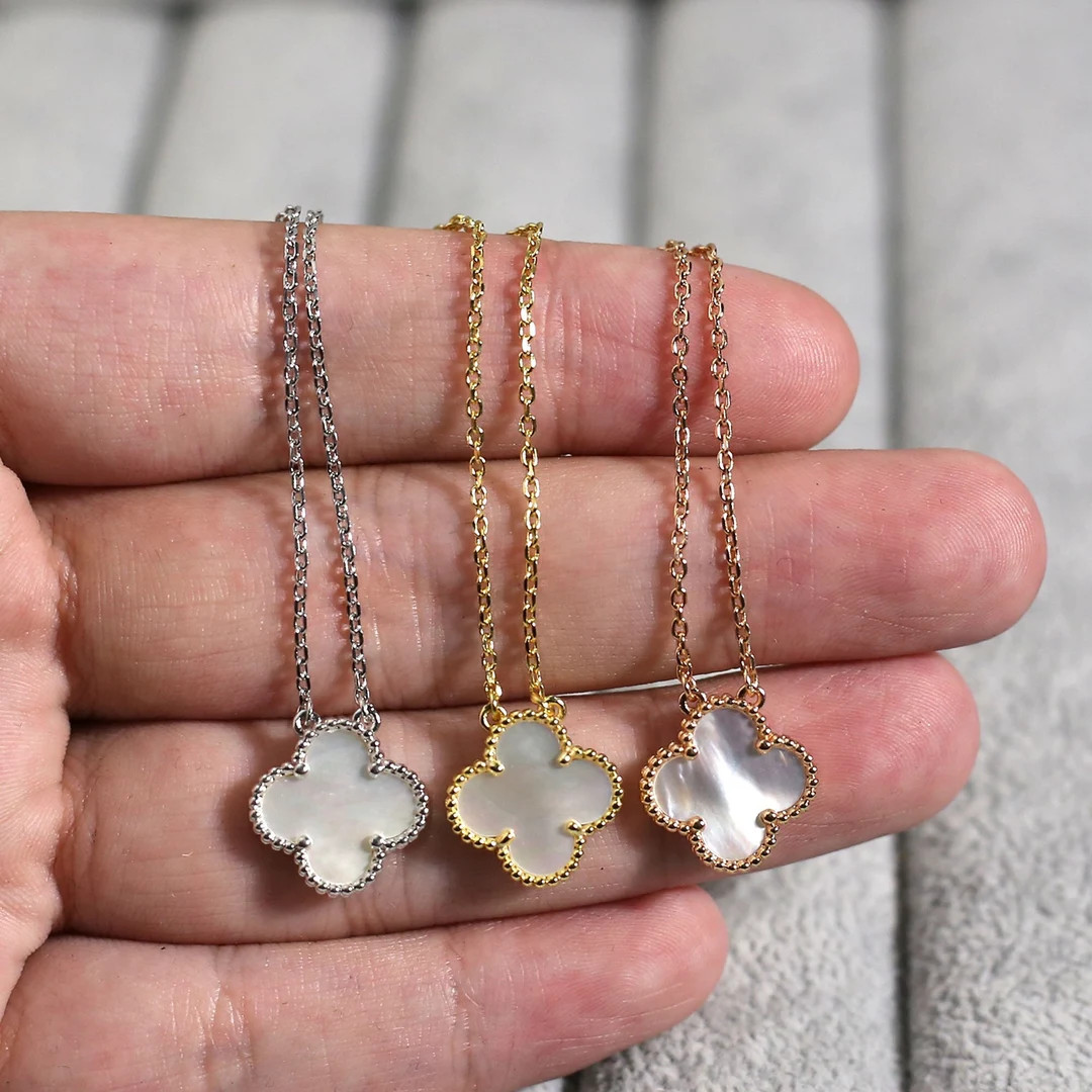 High Quality Four Leaf Clover Necklacenatural White - Etsy | Etsy (US)