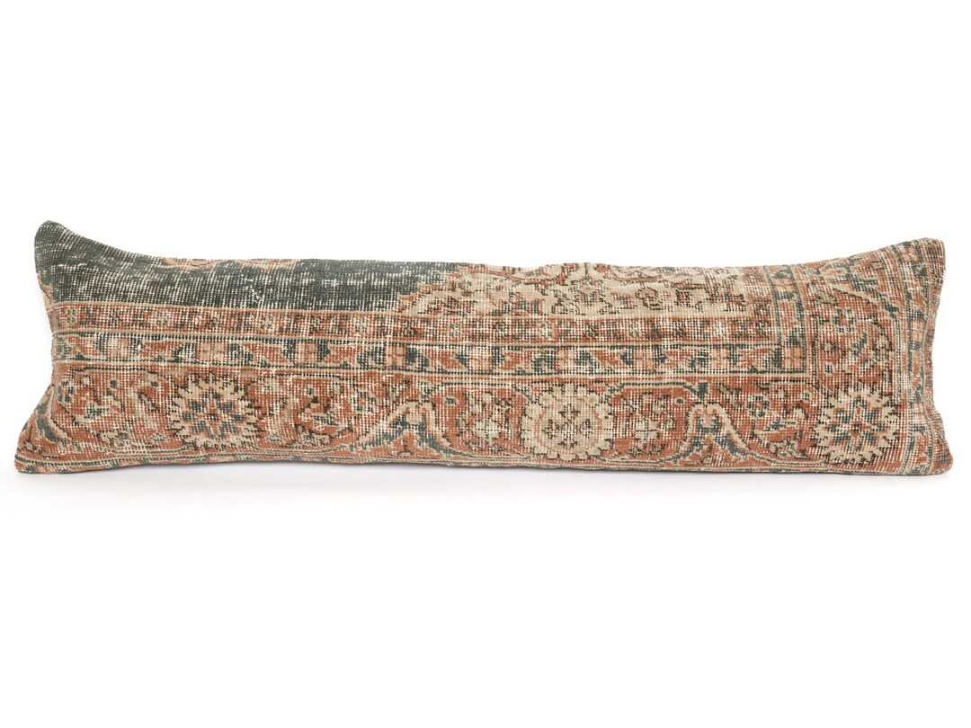 Kilim Lumbar, 12x48 Turkish Kilim Pillow, Handwoven Anatolian Pillow, Bohemian Carpet Pillow, Lum... | Etsy (US)